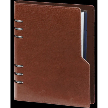 1016-02 Compact Refillable A5 6 Ring Binder Organizer Hazelnut Brown